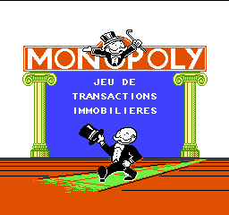 Monopoly title screen for NES